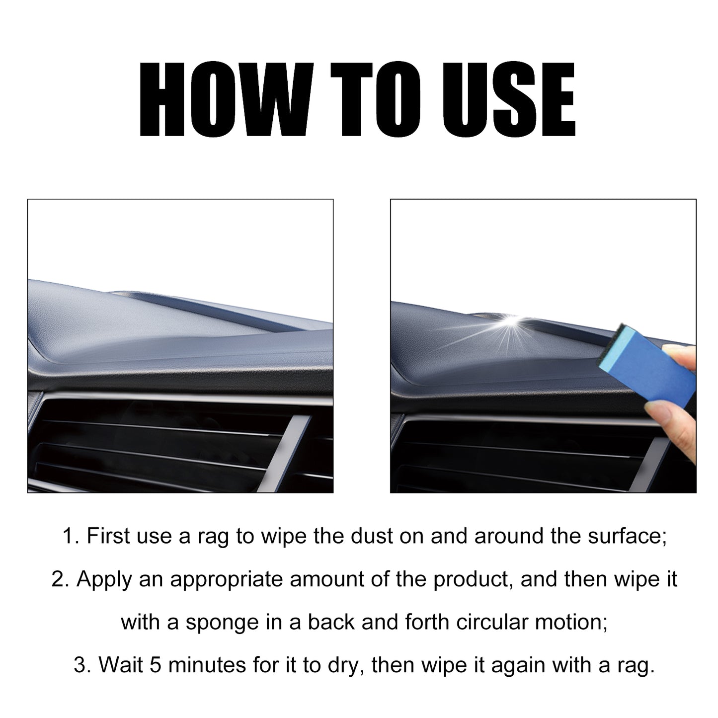 Plastic Restorer, Clean Interior Seat Dashboard Decontamination Polish Maintenance Refurbished Cleaner