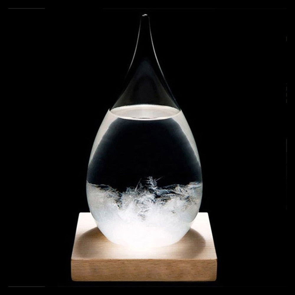 65x115mm Transparent Droplet Storm Glass Water Drop Weather Storm Forecast Predictor Monitor Bottle Barometer Home Decor