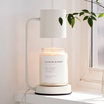 Modern Candle Warmer Table Light Metal Wax Burner Dimmable Candle Table Lamp Desk Lamp for Bedroom Living Room Atmosphere light（No aromatherapy）