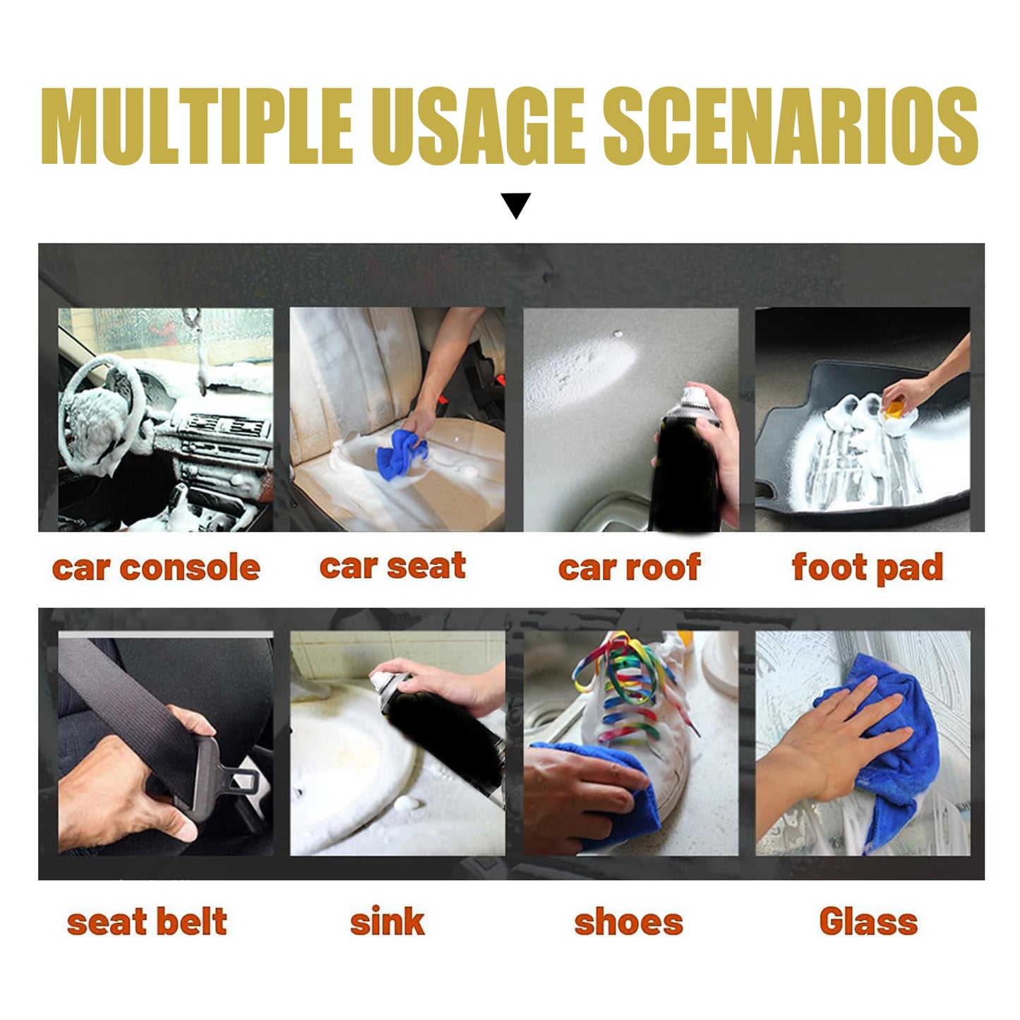 Car Interior Cleaner, Interior Instrument Panel Cleaning Maintenance Polishing Refurbished Multi-Functional Cleaner