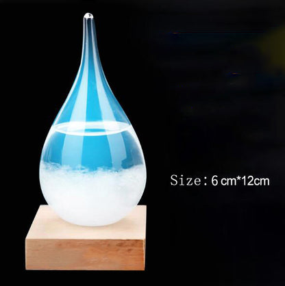 65x115mm Transparent Droplet Storm Glass Water Drop Weather Storm Forecast Predictor Monitor Bottle Barometer Home Decor