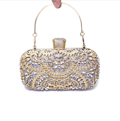 Evening bag European and American ladies handbag rhinestone inlaid diamond banquet clutch bag dress evening bag