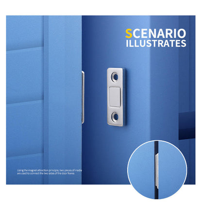 Punch Free Ultra-Thin Invisible Door Suction Sliding Door Wardrobe Door Magnetic Double Magnet Sliding Door Cabinet Strong Magnetic Absorption