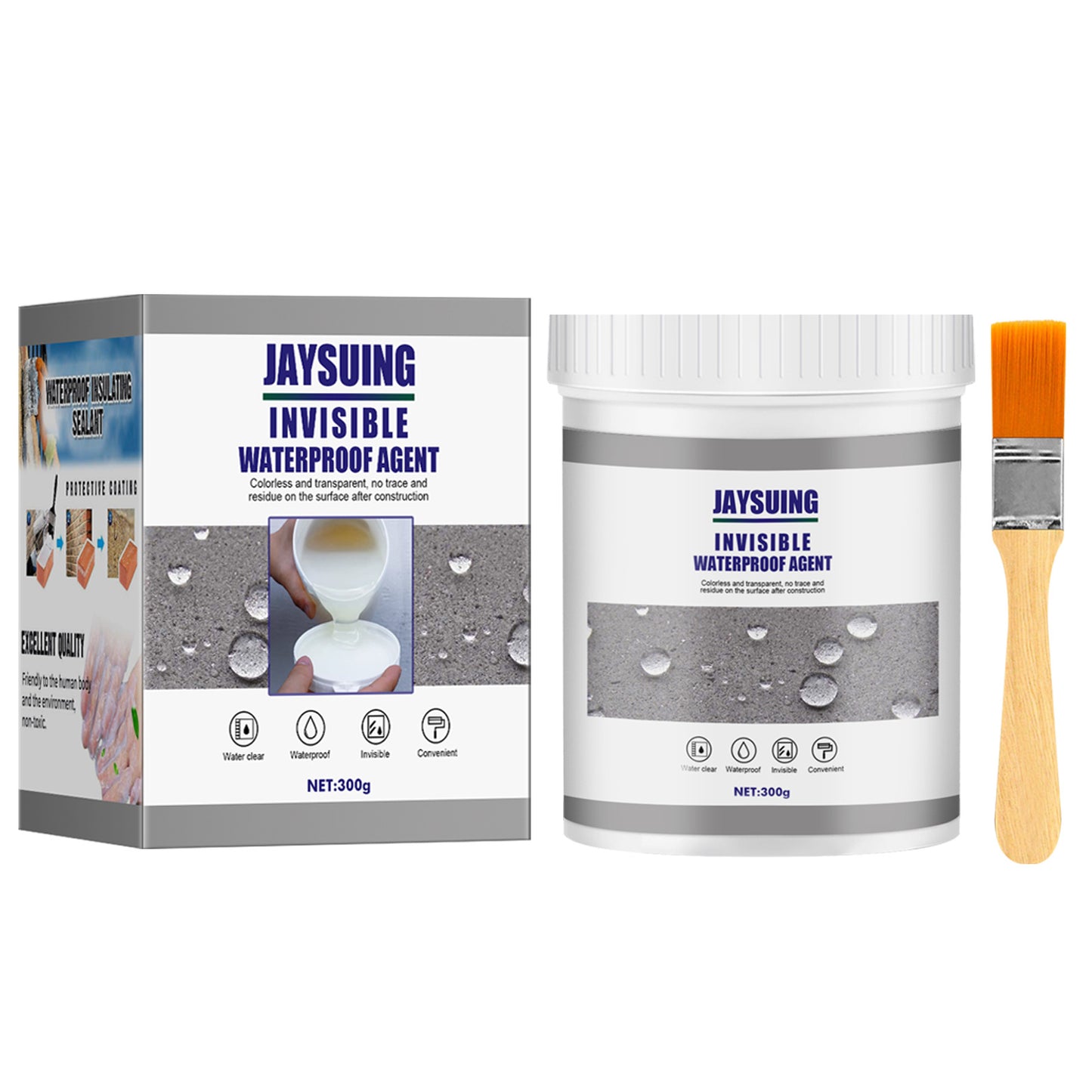 Jaysuing Bathroom Waterproofing Agent Anti-Leakage Water Plugging And Repairing The Outer Wall Of The Kitchen Without Smashing Bricks To Repair Leakage Sealing Paint