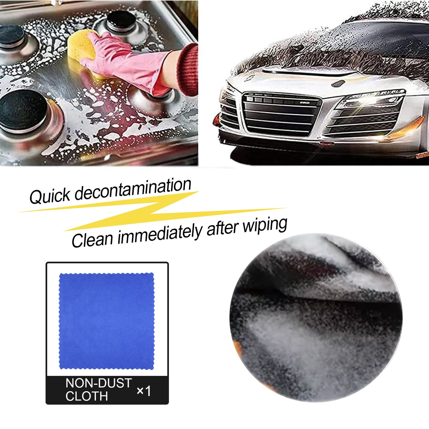 Car Interior Cleaner, Interior Instrument Panel Cleaning Maintenance Polishing Refurbished Multi-Functional Cleaner