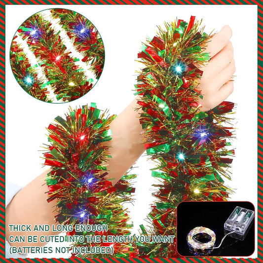 Christmas decoration ribbon, Christmas party atmosphere, venue arrangement, floral and madder hair strips