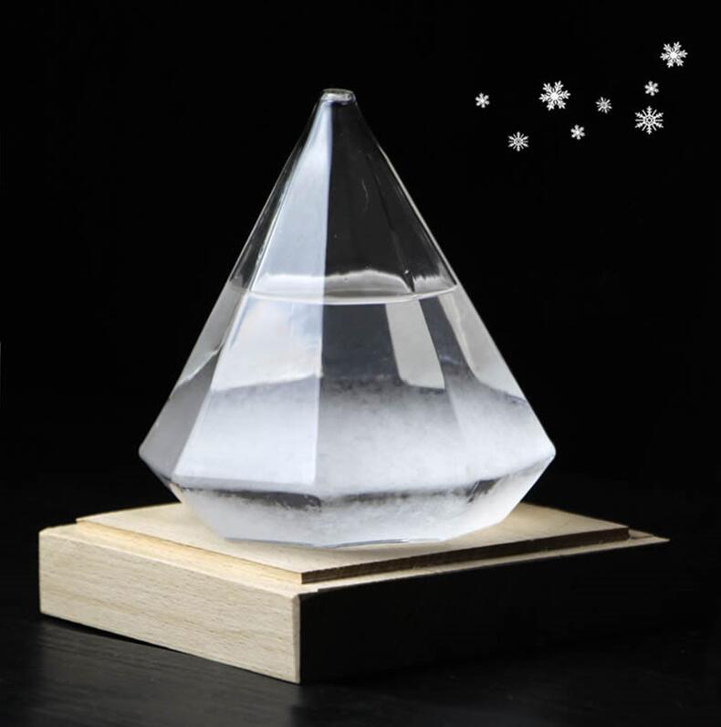 65x115mm Transparent Droplet Storm Glass Water Drop Weather Storm Forecast Predictor Monitor Bottle Barometer Home Decor