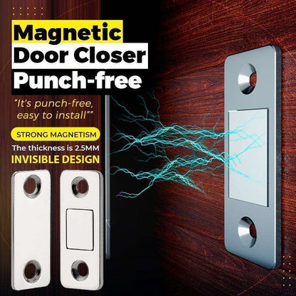 Punch Free Ultra-Thin Invisible Door Suction Sliding Door Wardrobe Door Magnetic Double Magnet Sliding Door Cabinet Strong Magnetic Absorption