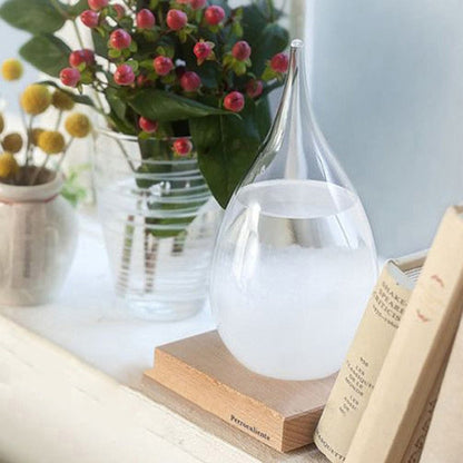 65x115mm Transparent Droplet Storm Glass Water Drop Weather Storm Forecast Predictor Monitor Bottle Barometer Home Decor