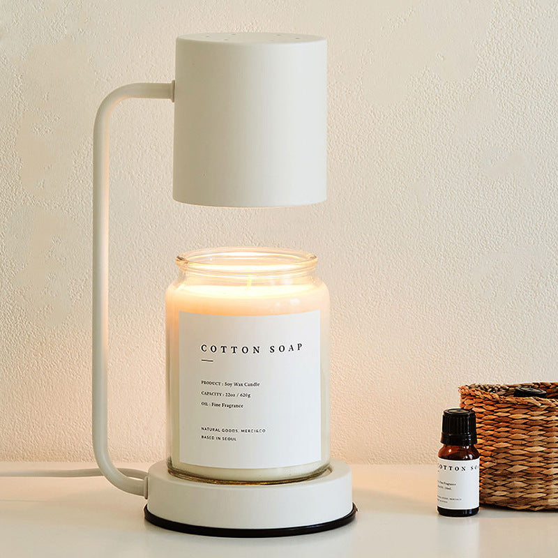 Modern Candle Warmer Table Light Metal Wax Burner Dimmable Candle Table Lamp Desk Lamp for Bedroom Living Room Atmosphere light（No aromatherapy）