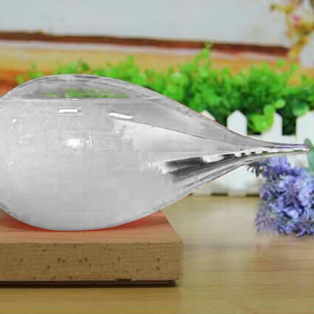 65x115mm Transparent Droplet Storm Glass Water Drop Weather Storm Forecast Predictor Monitor Bottle Barometer Home Decor