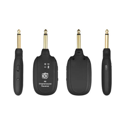 UHF Guitar Wireless System Transmitter Receiver Built-in Rechargeable Built- in Rechargeable wireless guitar transmitter